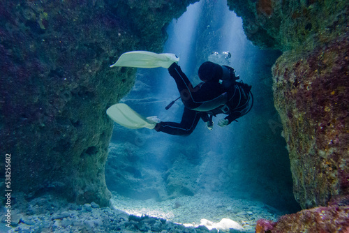 Snorkeling at the Kerama Islands in Okinawa.