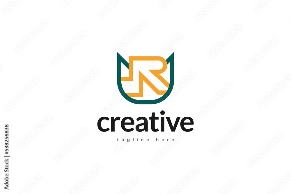 Initial RU or UR Logo Design with Abstract and Minimal Concept. Suitable for Business or Technology Logo Initial RU or UR Logo Design with Abstract and Minimal Concept. Suitable for Business or Technology Logo