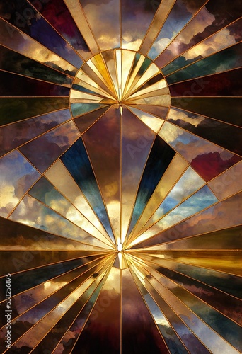 Window stained glass illustration background spiritual art religion artwork
light rays hope faith abstract conceptual decorative
