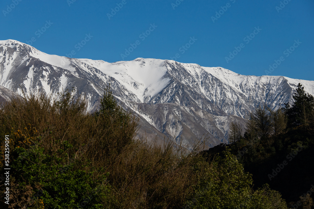 Snow-capped mountain of Mount Hutt, New Zealand. Snow-capped mountain of Mount Hutt, New Zealand.