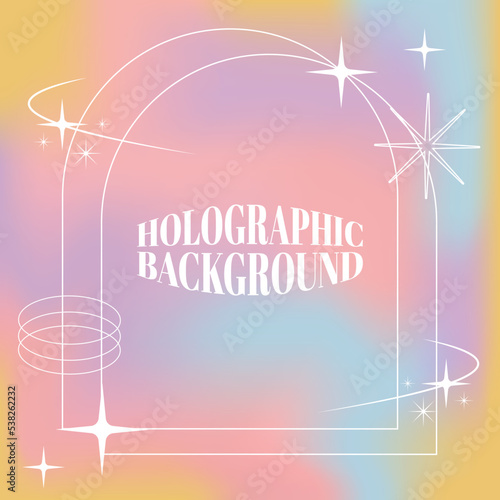 Holographic Background vectors design hologram background