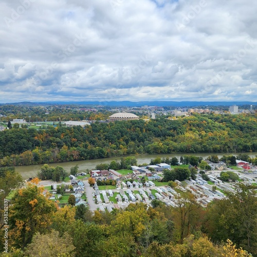 view of the Morgantown, West Virginia and the Coliseum photo