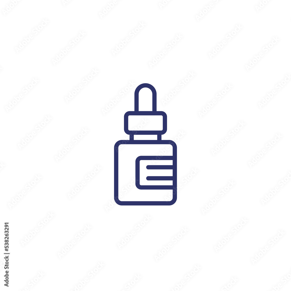 dropper bottle line icon, vector dropper bottle line icon, vector