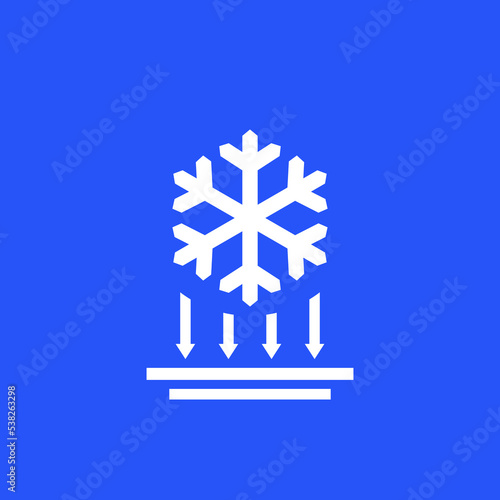Frost impact icon on blue
