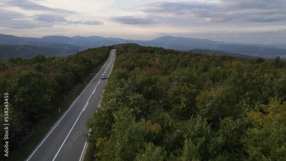 car vehicles drive aerial drone top view in autumn day car vehicles drive aerial drone top view in autumn day