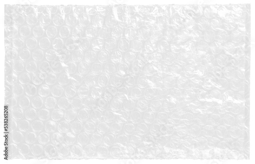 plastic transparent cellophane bag on white background. The texture looks blank and shiny. The plastic surface is wrinkly and tattered making abstract pattern. photo