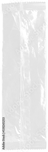 Billede på lærred plastic transparent cellophane bag on white background