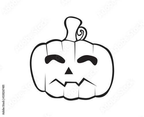 halloween pumpkin head lineart