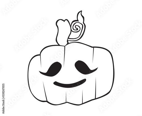 halloween pumpkin head lineart