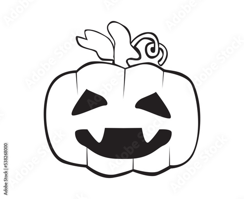 halloween pumpkin head lineart