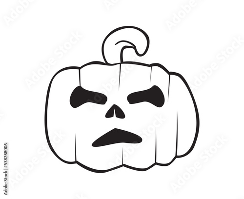 halloween pumpkin head lineart