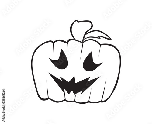 halloween pumpkin head lineart