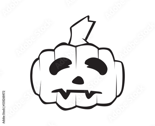 halloween pumpkin head lineart