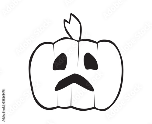 halloween pumpkin head lineart
