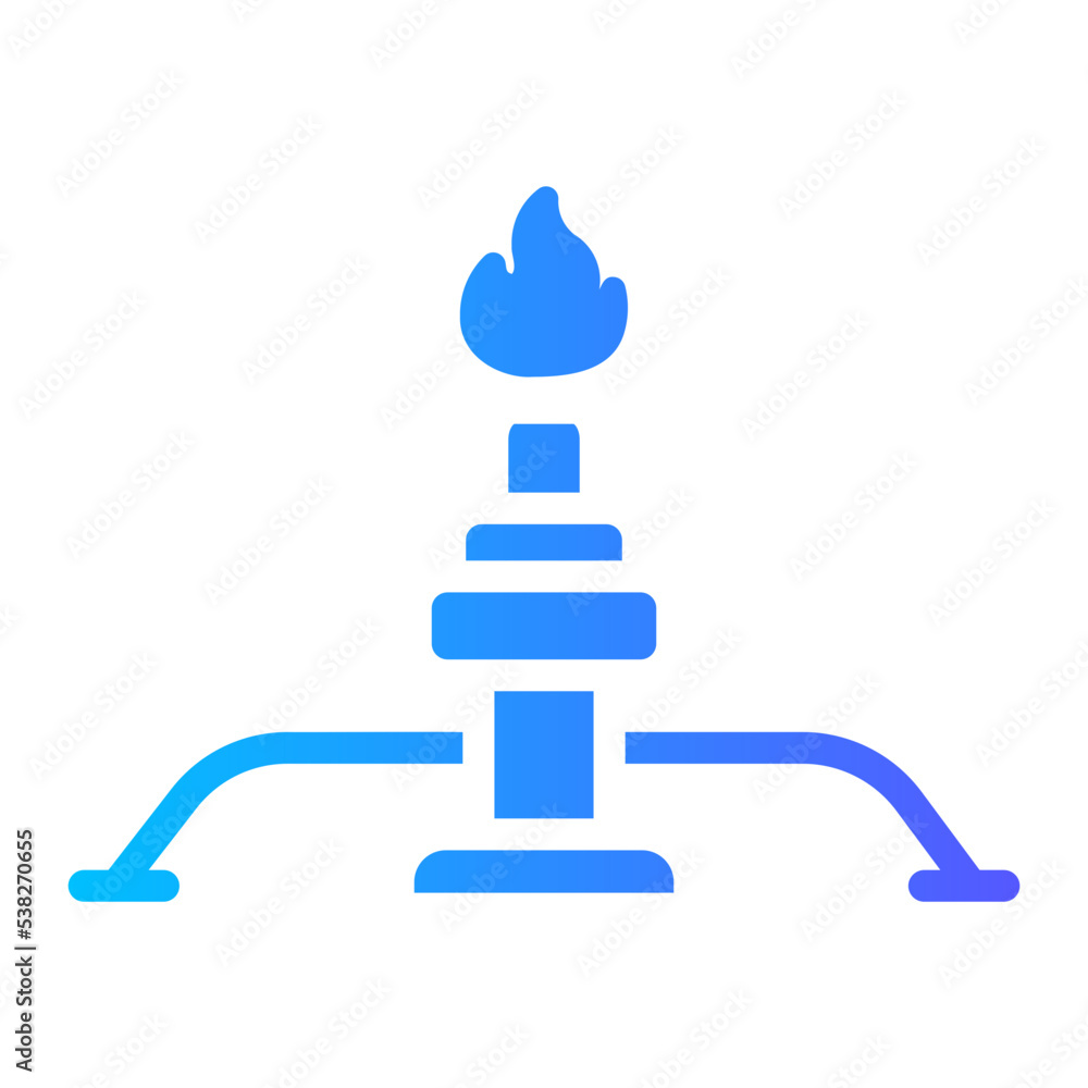 Fototapeta premium bunsen burner gradient icon