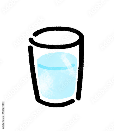 水の入ったコップ