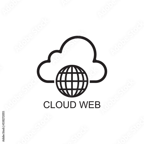 cloud web icon , technology icon