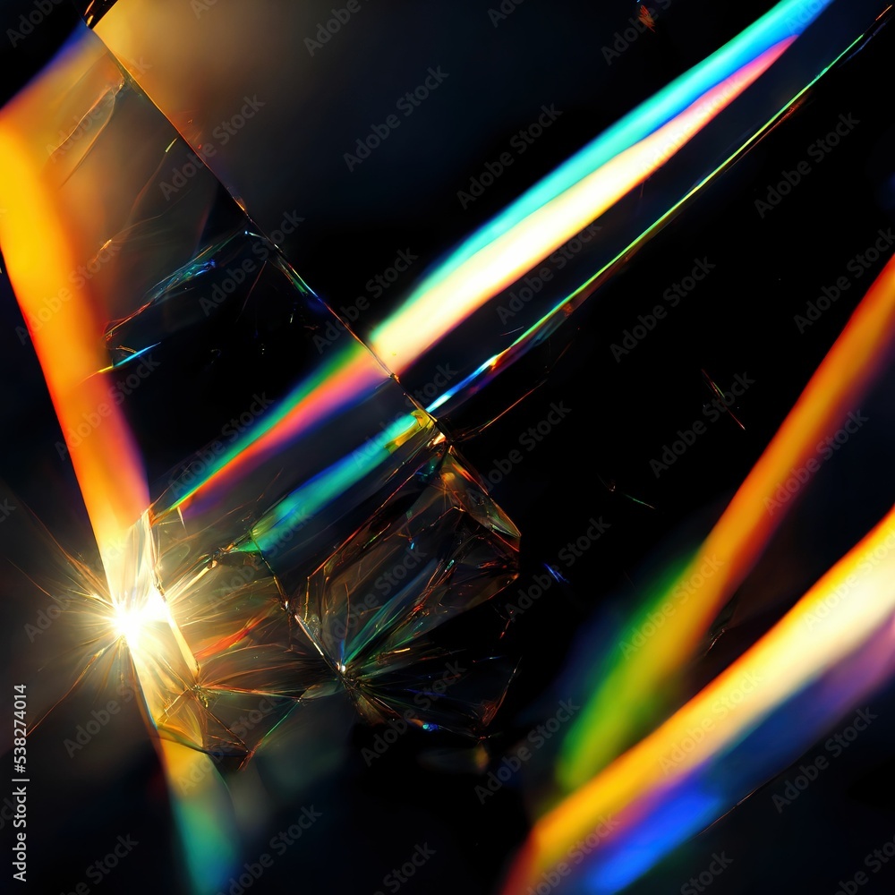 Crystal prism diamond background overlay digital art reflection