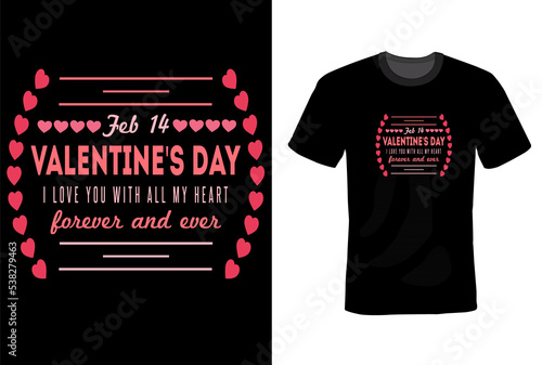 Valentines Day T-shirt Design Template 