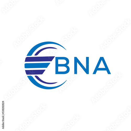 BNA letter logo. BNA blue image on white background. BNA vector logo design for entrepreneur and business. BNA best icon. photo