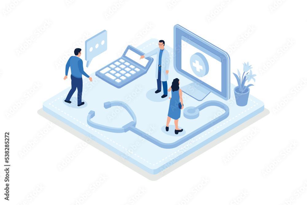 Medical, Medicine and healthcare concept, isometric vector modern illustration
