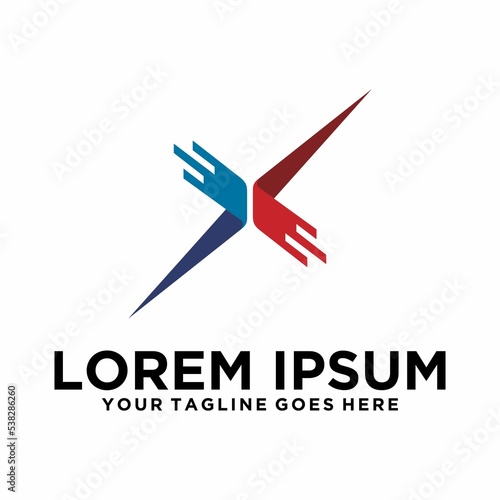 Letter X Media logo design
