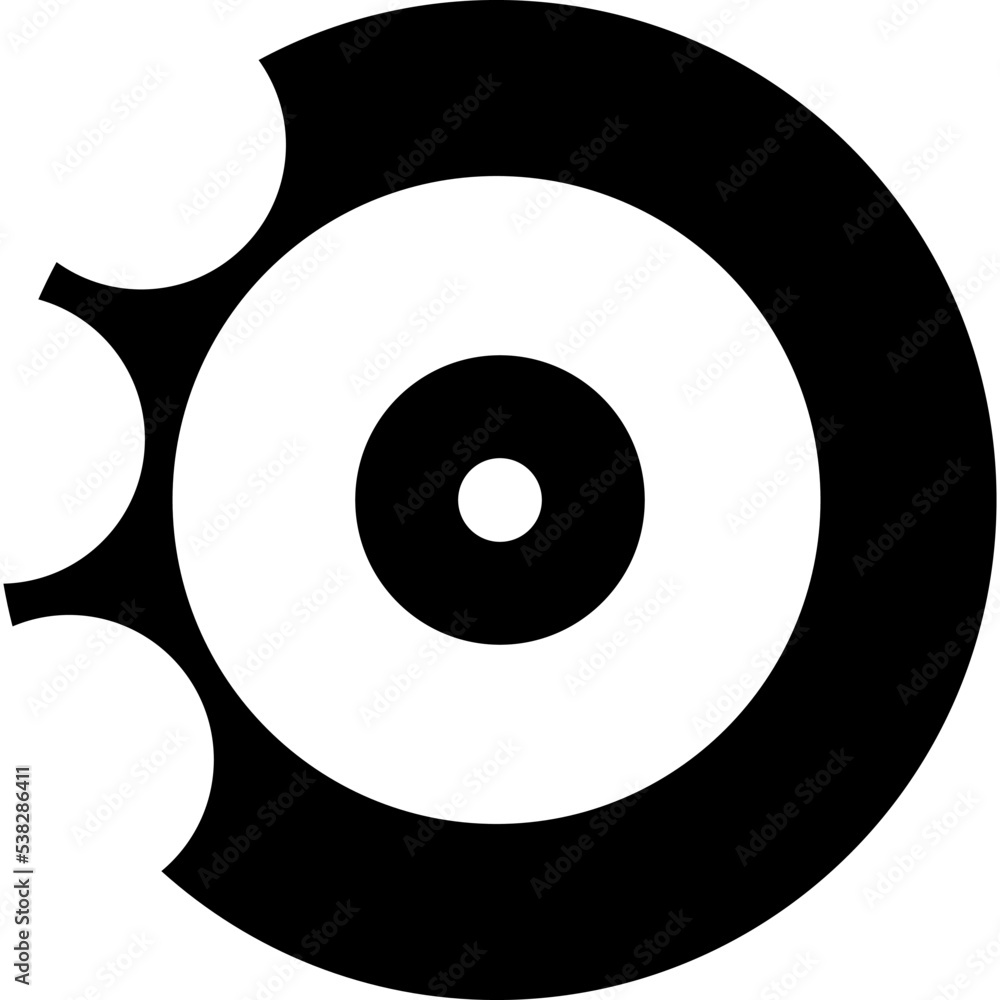 vector record circel audio sound disk 