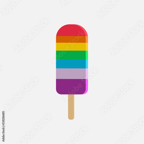 cute ice cream cartoon mascot illustration vector icon