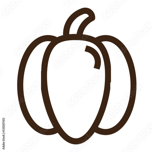 bell pepper capcicum pepper sweet pepper vegetable outline icon photo