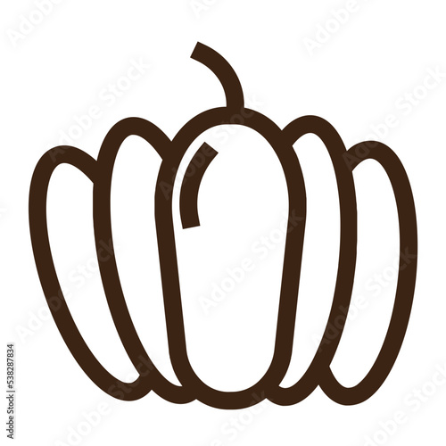 bell food healthy paprika pepper plant vegetable outline icon