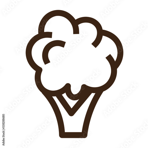 brocolli healthy nutritious vegetable veggies vitamins ios outline icon