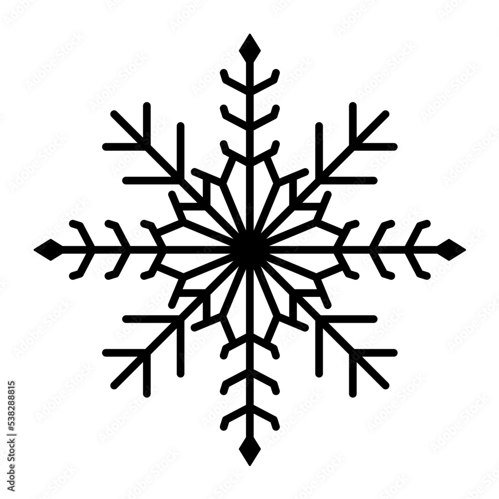 Snowflake outline icon for Christmas decoration. Flake of snow icons for UI and UX design. Christmas ornament design elements. Snowflake outline icon for Christmas decoration. Flake of snow icons for UI and UX design. Christmas ornament design elements.