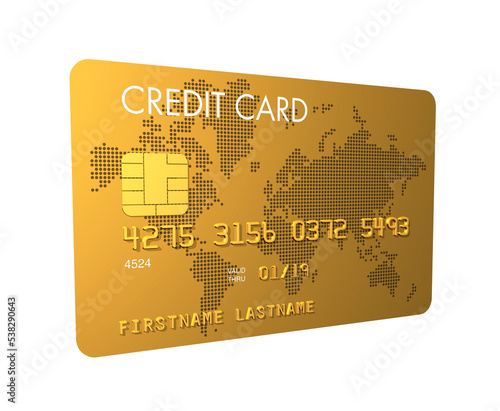 Gold credit card photo