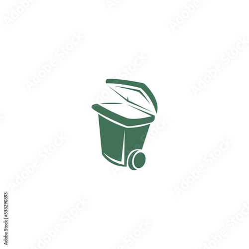 Trush bin icon logo illustration design photo