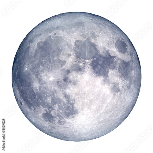 moon on a white background photo