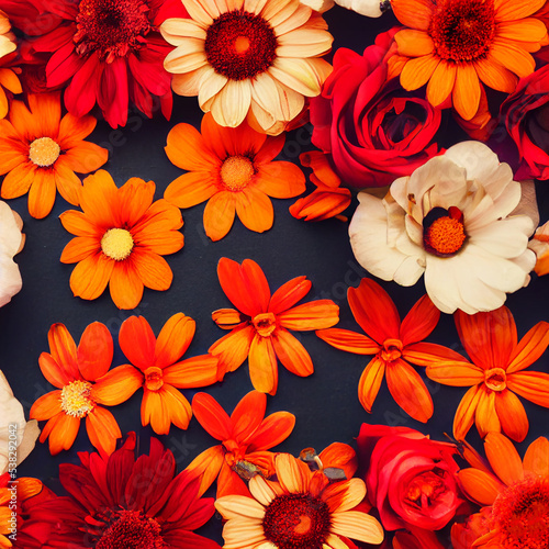 Beautiful gerbera flowers arrangement background, different spring flowers bouquet wallpaper