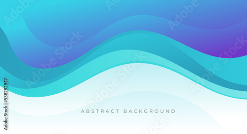 Wave gradient blue and white background vector