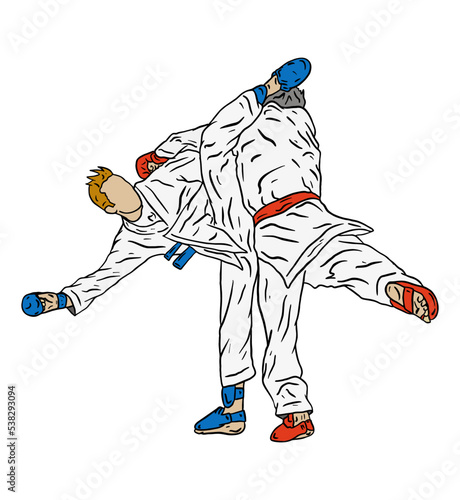 karate vector logo icon