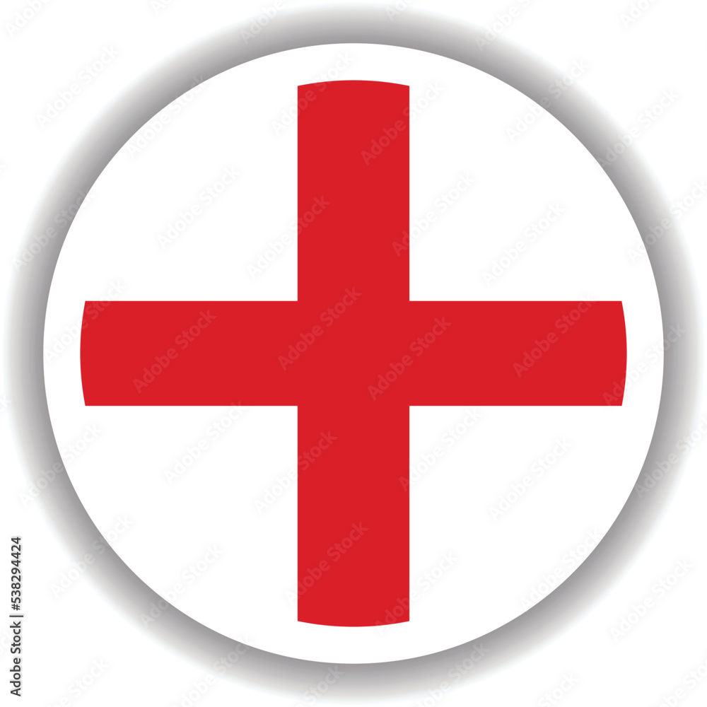 England Flag Round Shape Vector England Flag Round Shape Vector