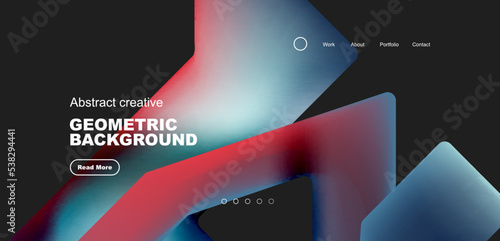 Fluid triangles minimal abstract background. Techno or business concept, pattern for wallpaper, banner, background, landing page