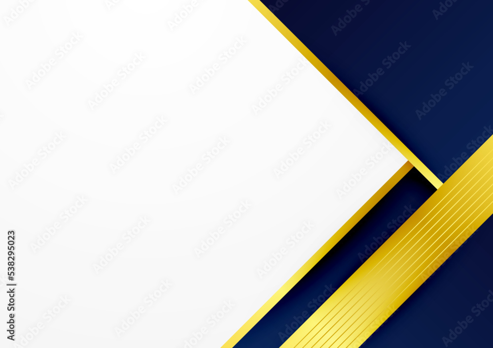 Modern blue and gold abstract background for business presentation design template Modern blue and gold abstract background for business presentation design template