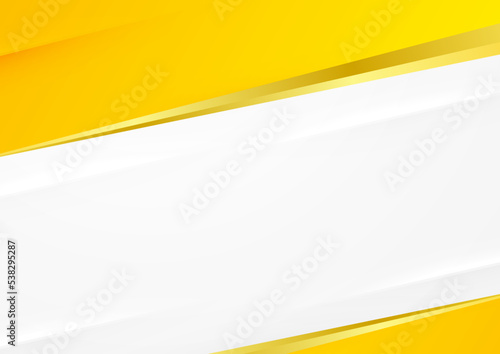 Modern orange yellow white abstract background for business presentation design template