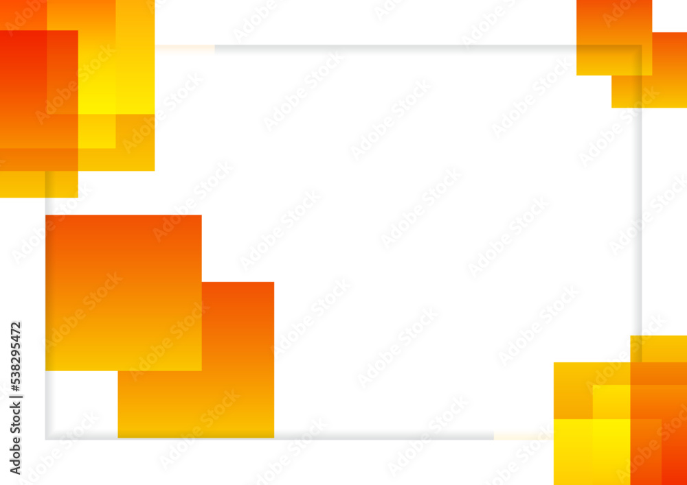 Modern orange yellow white abstract background for business presentation design template