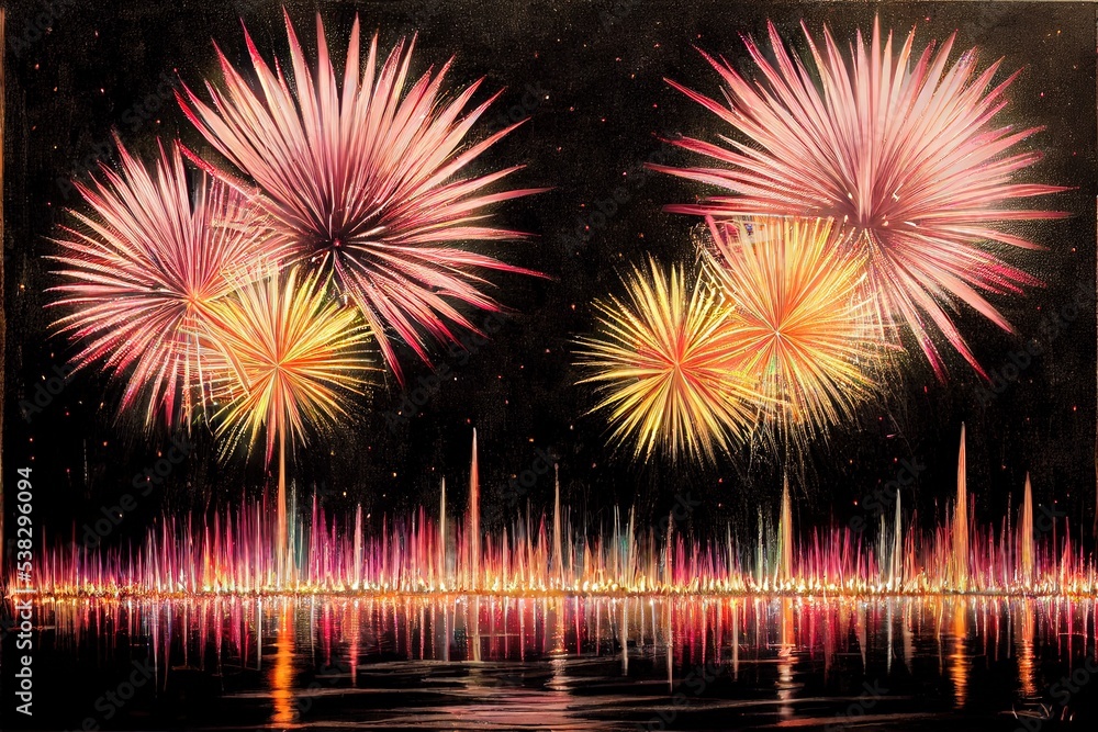 diwali festival fireworks in the night sky
