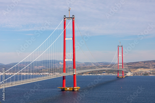 new bridge connecting two continents 1915 canakkale bridge (dardanelles bridge), Canakkale, Turkey