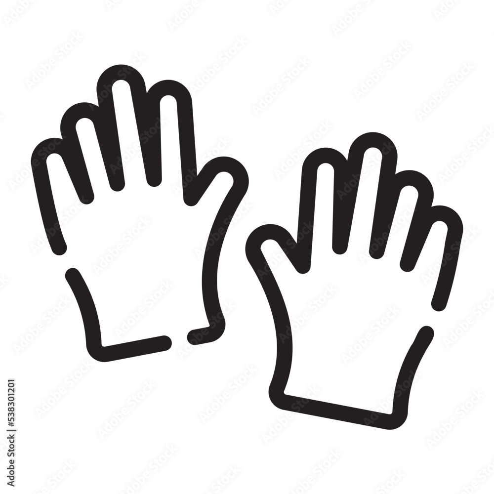 rubber gloves line icon rubber gloves line icon