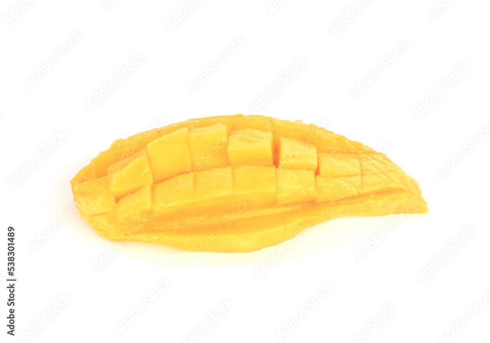 golden mango on white background golden mango on white background