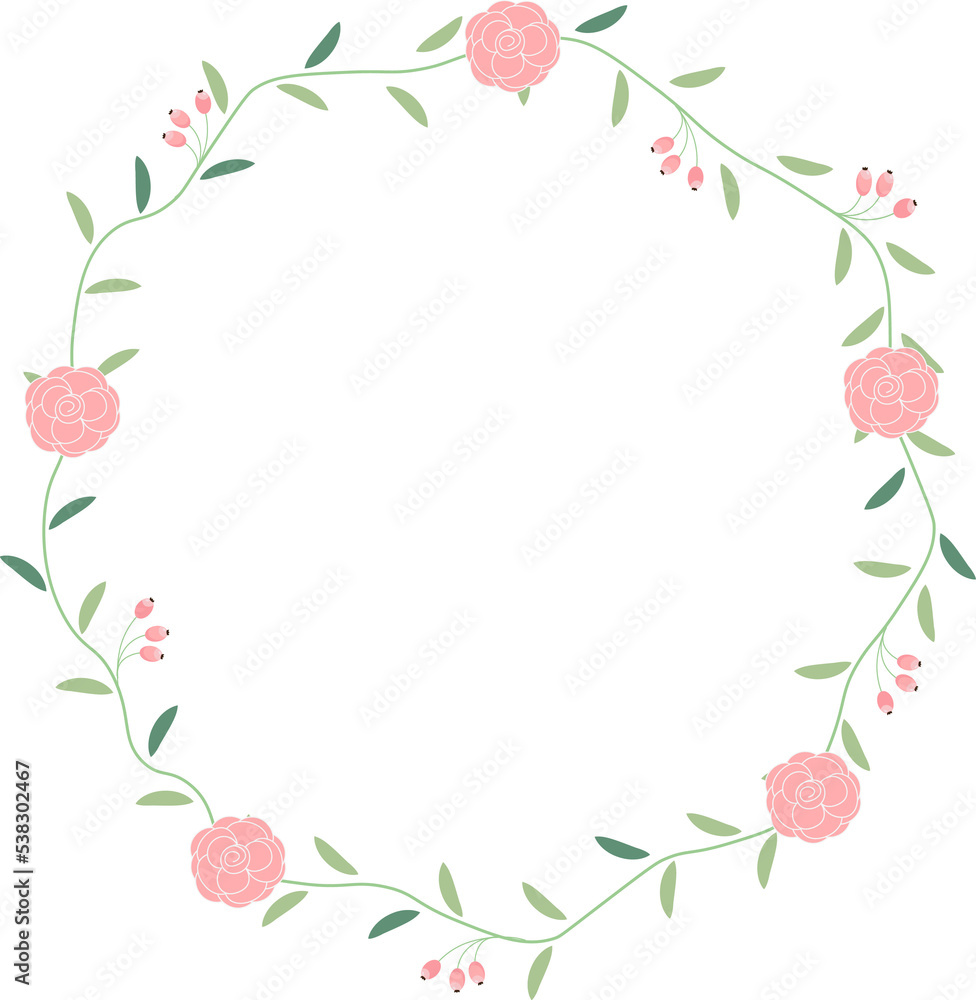 minimal valentines wreath in pastel color