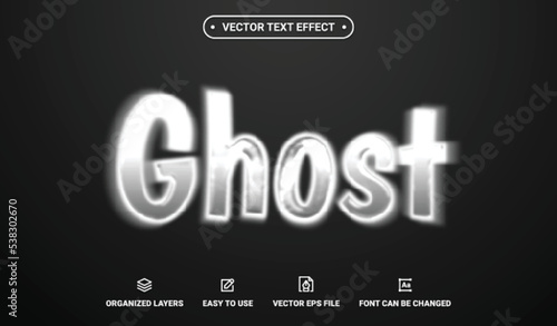 Ghost Editable Vector Text Effect.