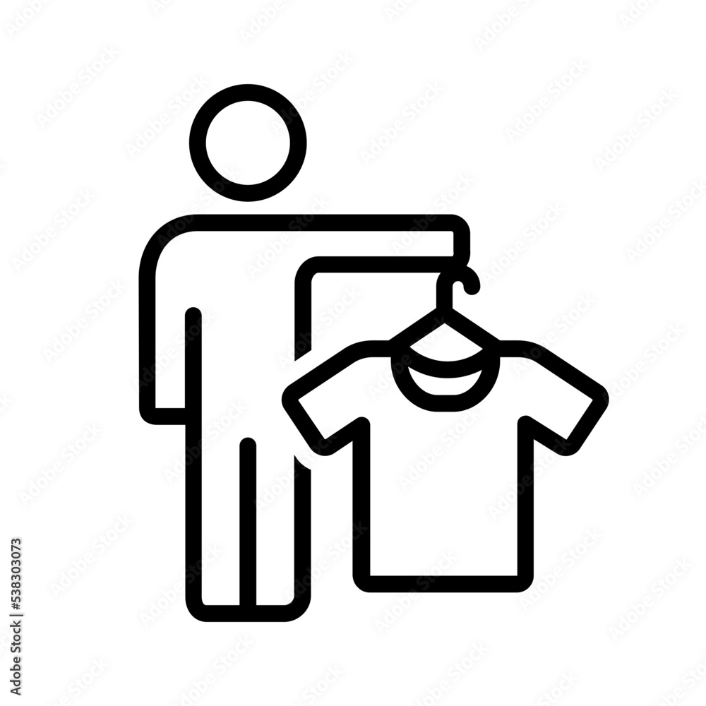 Fotografia Black line icon for Try